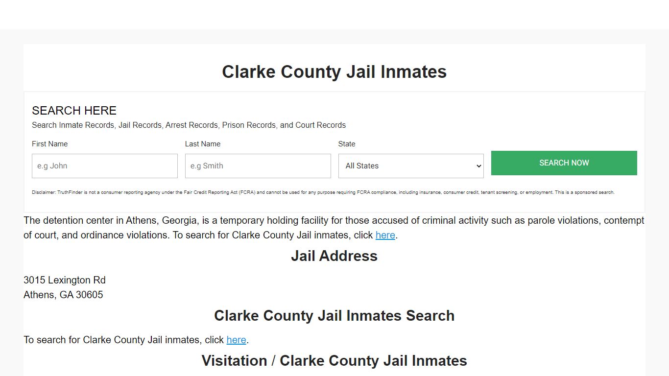 Clarke County Jail Inmates - georgiainmatesearch.com
